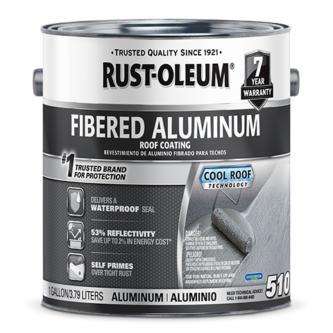 Rust-Oleum 510 Fibered Aluminum Roof Coating (1 Gallon, Bright Aluminum)