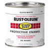 Rust-Oleum® Protective Enamel Brush-On Paint (Half Pint, Gloss White)