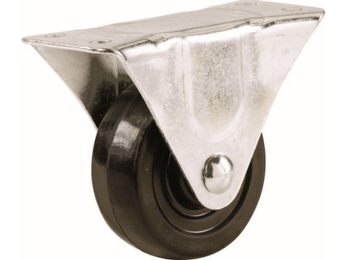 Shepherd Hardware 2-Inch Rubber Rigid Plate Caster, 90-lb Load Capacity (2)