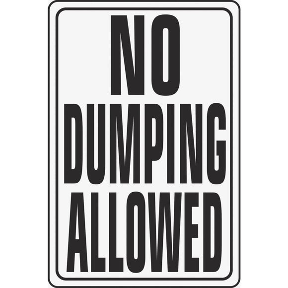 Hy-Ko Heavy-Duty Aluminum Sign, No Dumping Allowed