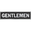 Hy-Ko Brushed Aluminum Restroom Sign, Gentlemen