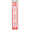 Hy-Ko Vinyl Sign, Fire Extinguisher with Down Arrow