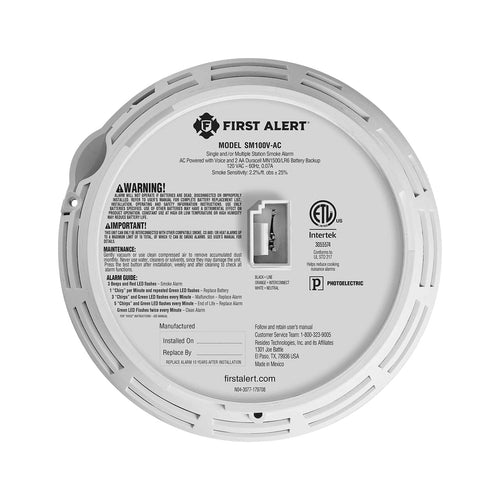 BRK 1046721 Interconnect Hardwire Smoke Alarm W/Battery Backup & Voice Alerts