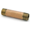 Red Brass Nipple, Lead-Free, 2 x 4-In.
