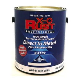 Rust Preventative Paint & Primer, Direct to Metal, Satin White,Gallon