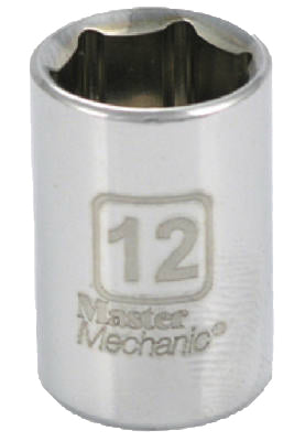 Master Mechanic Metric Shallow Socket, 6-Point 1/4 In. Drive