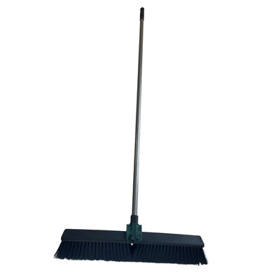 HomePointe 24 In. Push Broom, Soft Bristles, 59 In. Steel Handle